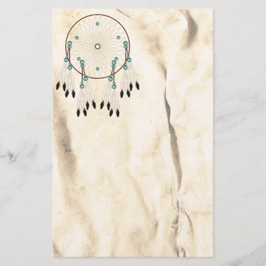 Dream Catcher Native American Stationery Briefpapier (Vorderseite)