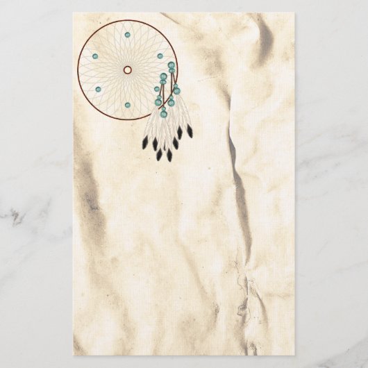 Dream Catcher Native American Stationery Briefpapier (Vorderseite)