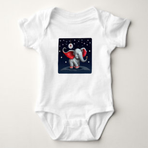 Dream Catcher Niedlich Baby Elephant. Night Sky Strampler