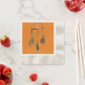 Dream Catcher Orange Paper Napkin Serviette (Beispiel)