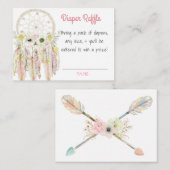 Dream Catcher Pink Babydusche Windeln Raffel Begleitkarte (Vorne/Hinten)