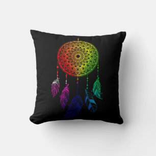 Dream Catcher Rainbow Colors Kissen