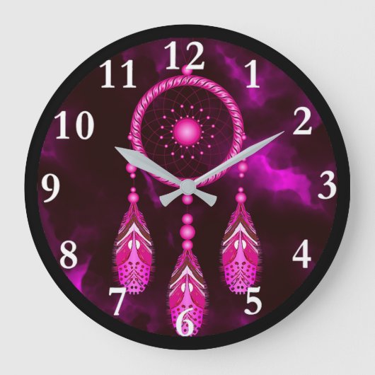Dream Catcher Round Wall Uhr (Vorderseite)