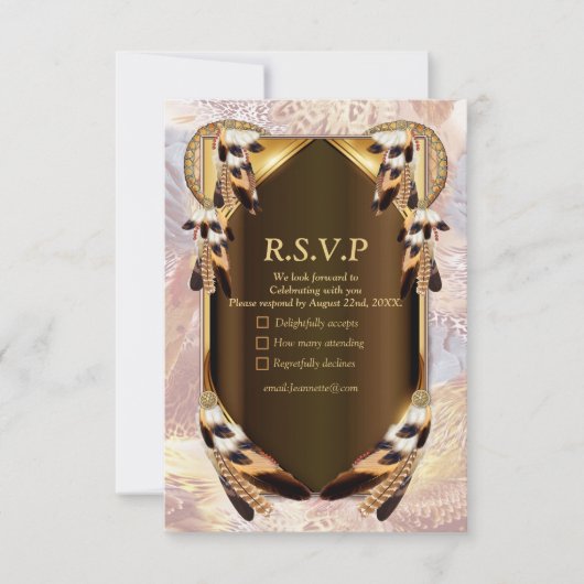Dream Catcher RSVP Karte (Vorderseite)