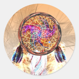 Dream Catcher Runder Aufkleber
