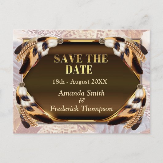 Dream Catcher Save the Dates Ankündigungspostkarte (Vorderseite)