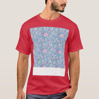 Dream Catcher Seamless Muster Bohemisch Hippie Eth T-Shirt