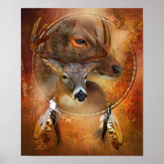 Dream Catcher Series - Herbst Hirschkunstposter Poster (Vorne)