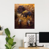 Dream Catcher Series-Spirit of the Brown Buffalo Poster (Heimbüro)
