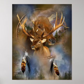 Dream Catcher Series - Spirit of the Elk Poster