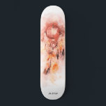 *~* Dream Catcher Shaman Sacred Tribal . Shamanic Skateboard<br><div class="desc">* Western BOHO American Watercolor Abstrakte Dream Catcher Tour mit hübschen Feathers als Shamanic-Symbol für einen amerikanischen Spirituellen Heiler oder BOHEMIAM Design. * * *** Die Farben sind rosa Flecken sowie RUST , PEACH , Lachs und grau. Dieses temperamentbasierte, beliebte boho kreative abstrakte moderne Träumerei- und Feathers-Design wird höchstwahrscheinlich von...</div>