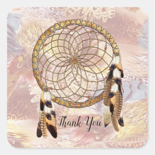 Dream Catcher Stationary Quadratischer Aufkleber (Vorderseite)