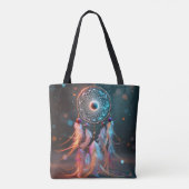 Dream Catcher Tote Bag Boho All-over Print Design Tasche (Rückseite)