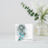 *~* Dream Catcher Tribal Heilige Shamen Shamanic Quadratische Visitenkarte (Stehend Vorderseite)