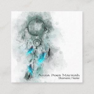 *~* Dream Catcher Tribal Heilige Shamen Shamanic Quadratische Visitenkarte