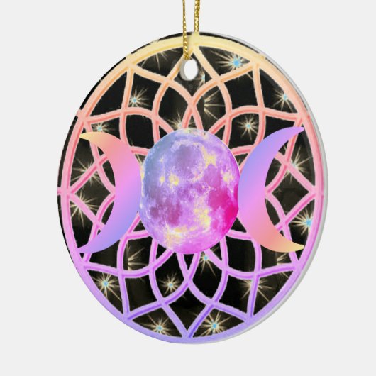 Dream Catcher Triple Goddess Keramikornament (Links)