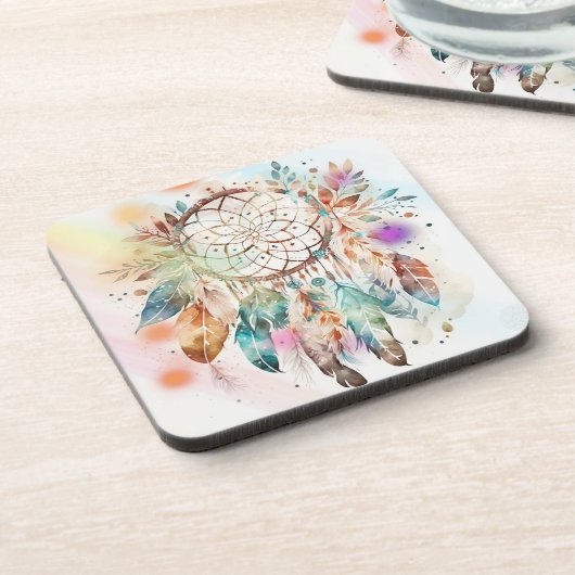 Dream Catcher Untersetzer Weißer Hintergrund (Linke Seite)