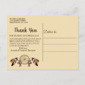 Dream Catcher Vielen Dank Ankündigungspostkarte (Rückseite)