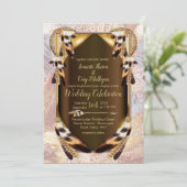 Dream Catcher Wedding Einladung (Stehend Vorderseite)