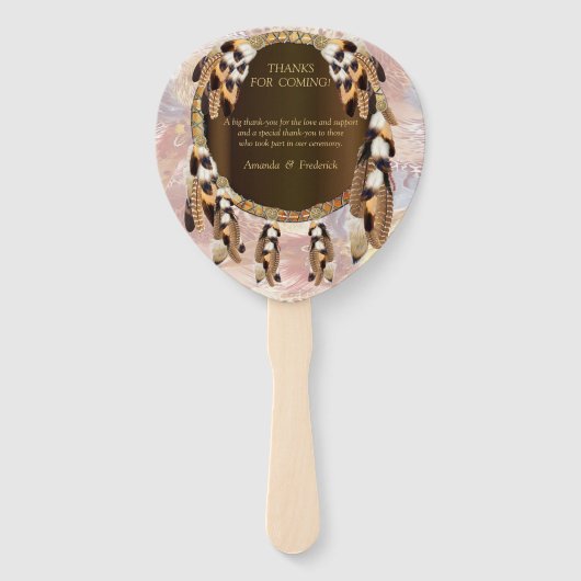 Dream Catcher Wedding Fächer (Rückseite)