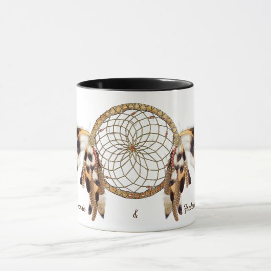 Dream Catcher Wedding Geschenk Tasse (Zentrum)
