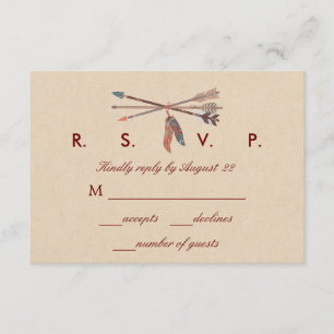 Dream Catcher Wedding RSVP Card Karte