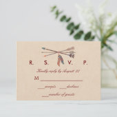 Dream Catcher Wedding RSVP Card Karte (Stehend Vorderseite)