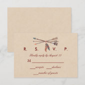 Dream Catcher Wedding RSVP Card Karte (Vorne/Hinten)