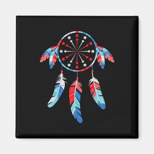 Dream Catcher Windspiele 4. Juli Magnet (Vorne)