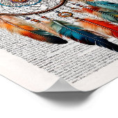 Dream Catcher - Wörterbuchseite Kunstwerk Poster (Ecke)