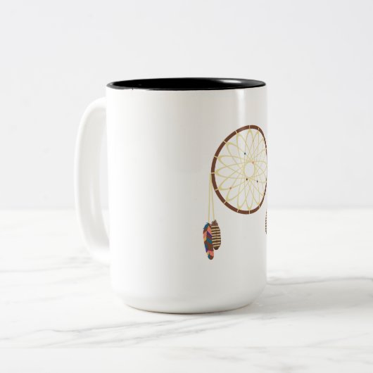 Dream Catcher Zweifarbige Tasse (Vorderseite Links)