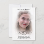 Dream Cloud Beileid Beerdigung Foto Danke Karte (Vorderseite)