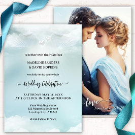 Dream Cloud Nine Angel Wings Wedding Einladung