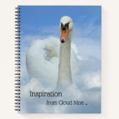 Dream Cloud Nine Swan-Notebook Notizblock (Vorderseite)