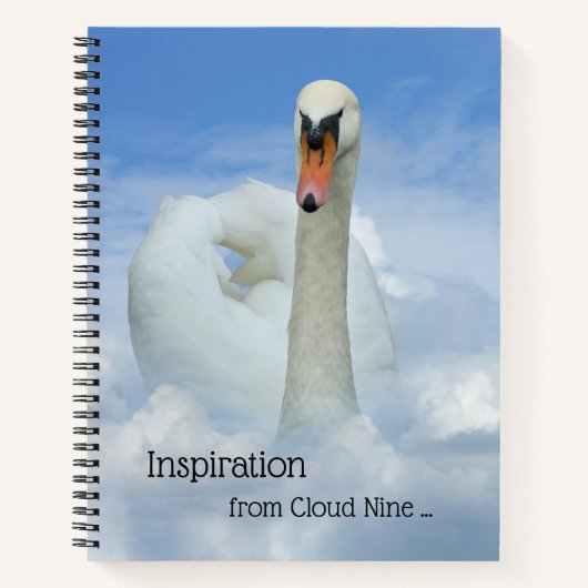 Dream Cloud Nine Swan-Notebook Notizblock (Vorderseite)