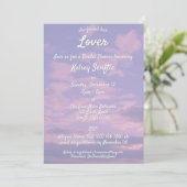 Dream Clouds Lover Brautparty Einladung (Stehend Vorderseite)