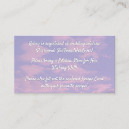Dream Clouds Lover Brautparty Enclosure Card Begleitkarte