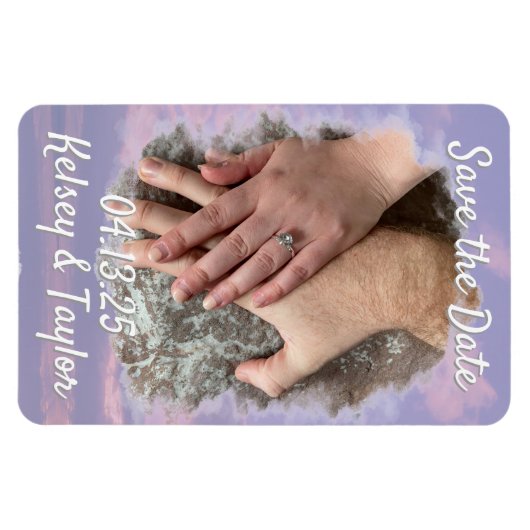 Dream Clouds Lover Save the Date Foto Magnet (Horizontal)