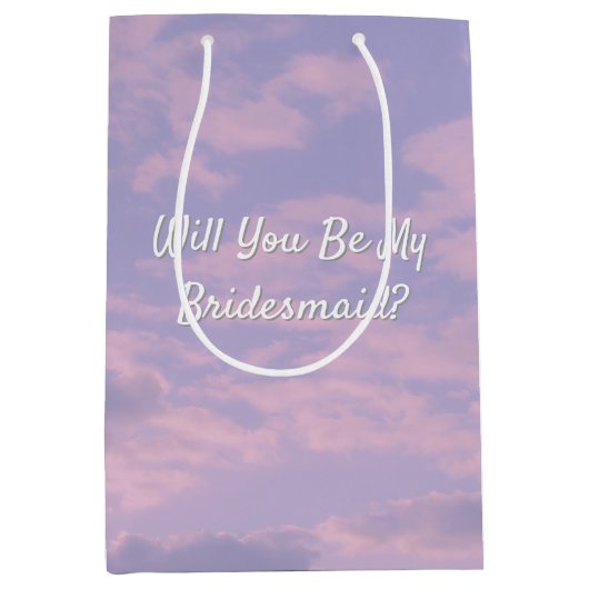 Dream Clouds Lover Theme Bridesmaid Vorschlag Mittlere Geschenktüte (Vorderseite)