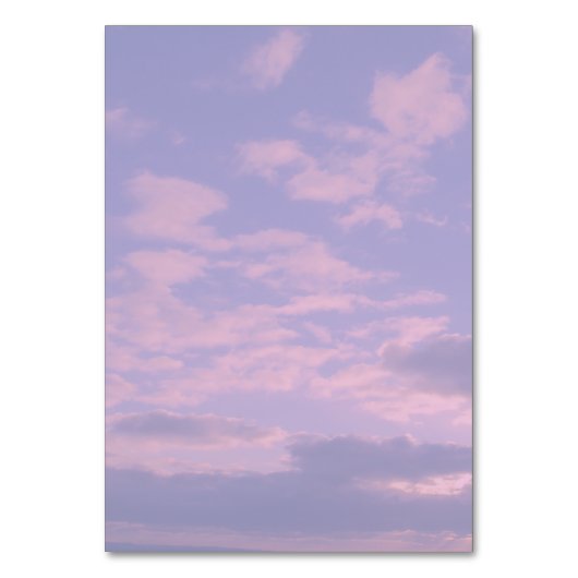 Dream Clouds Lover Theme Tischnummer (Rückseite)
