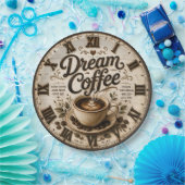 Dream Coffee Rustic Farmhouse Bar Kitchen Decor Pappteller (Party)