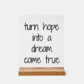 Dream Come True Acrylic Sign Acrylschild (Vorderseite)