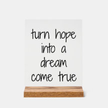 Dream Come True Acrylic Sign
