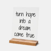 Dream Come True Acrylic Sign Acrylschild (Winkel)