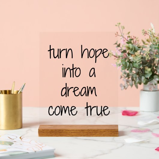 Dream Come True Acrylic Sign Acrylschild (Hochzeit)