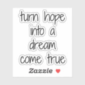 Dream Come True Custom Cut Vinyl Sticker (Blatt)