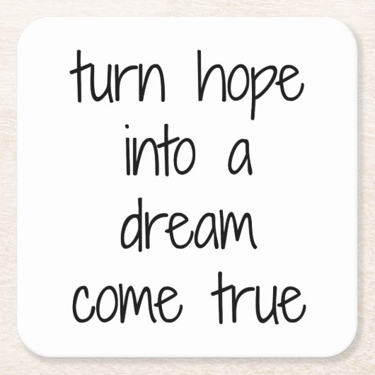 Dream Come True Paper Untersetzer (Vorderseite)