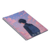 Dream Create Repeat - Ästhetische Anime mit Kirsch Notizblock (Rechte Seite)