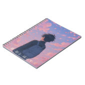 Dream Create Repeat - Ästhetische Anime mit Kirsch Notizblock (Linke Seite)