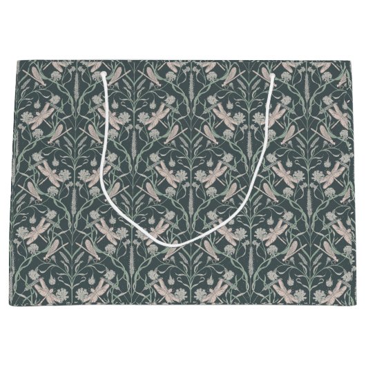 Dream Dragonfly Cornblume, Sterne, Zickzack Große Geschenktüte (Vorderseite)